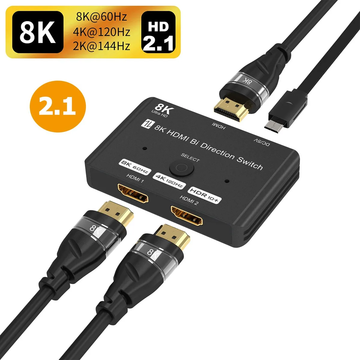 LUOM LUOM TJ-A041 HDMI 2.1 Bi-Directional 8K@60Hz 4K@120Hz 48Gbps Switch — product photo