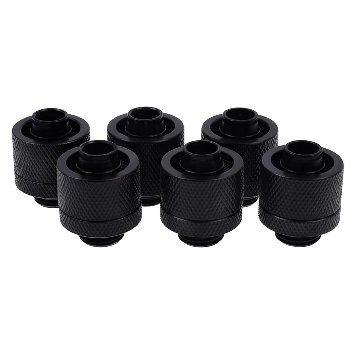 Alphacool Alphacool 17234 Eiszapfen G1/4 10mm ID 16mm OD Compression Fitting Deep Black 6-pack diy cooling — product photo