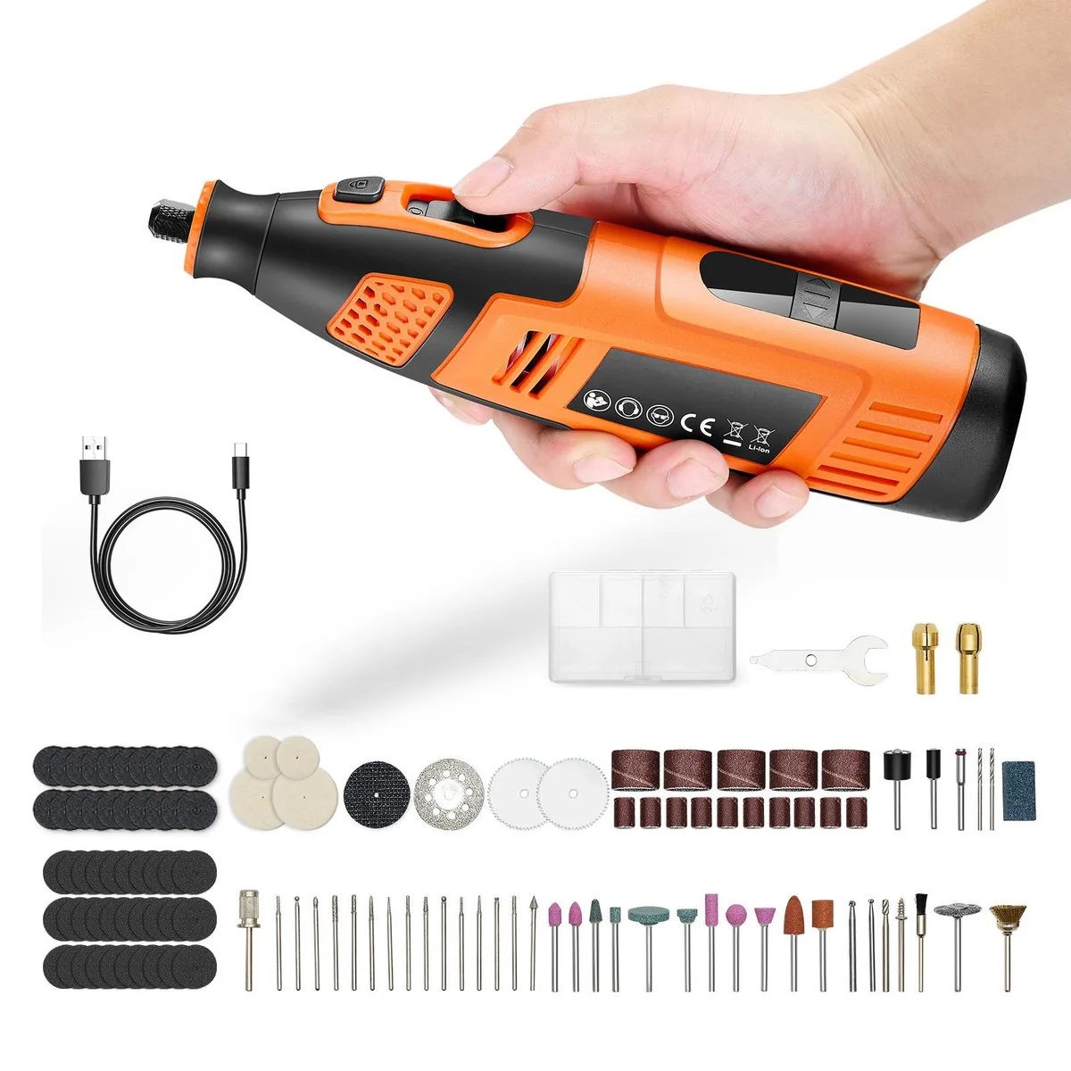 VEVOR VEVOR 119-Piece Cordless Rotary Tool Kit DC12V 28-Speed 5000-32000 RPM — product photo
