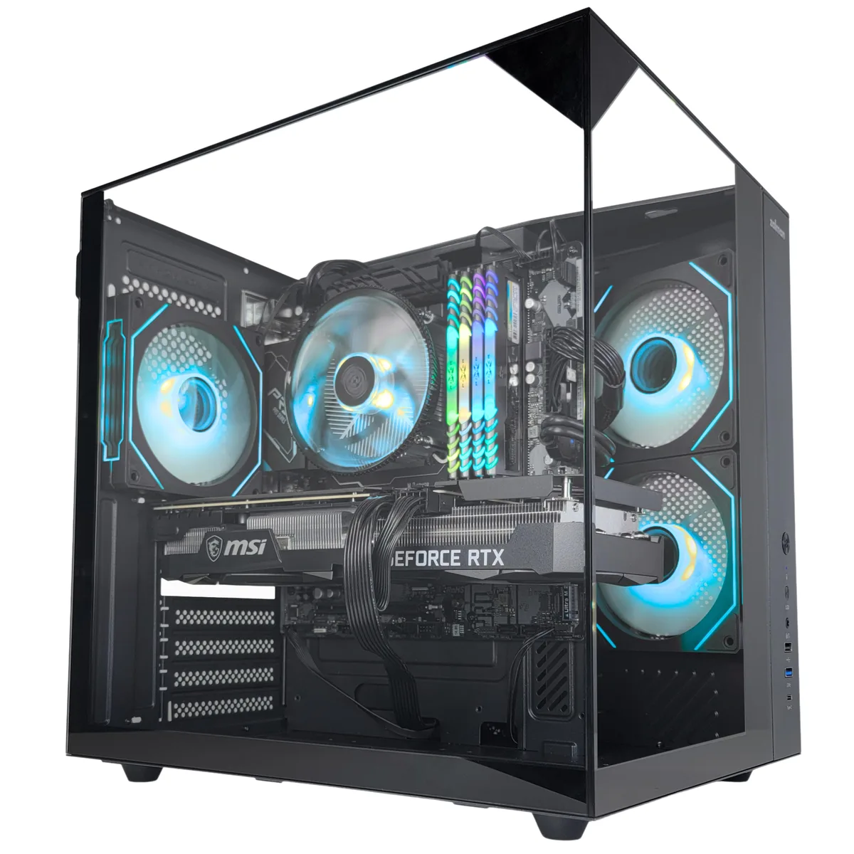 GRI GRI Gaming Desktop Ryzen 5 5600X RTX 5060Ti 8GB 32GB DDR4 4TB NVMe — product photo