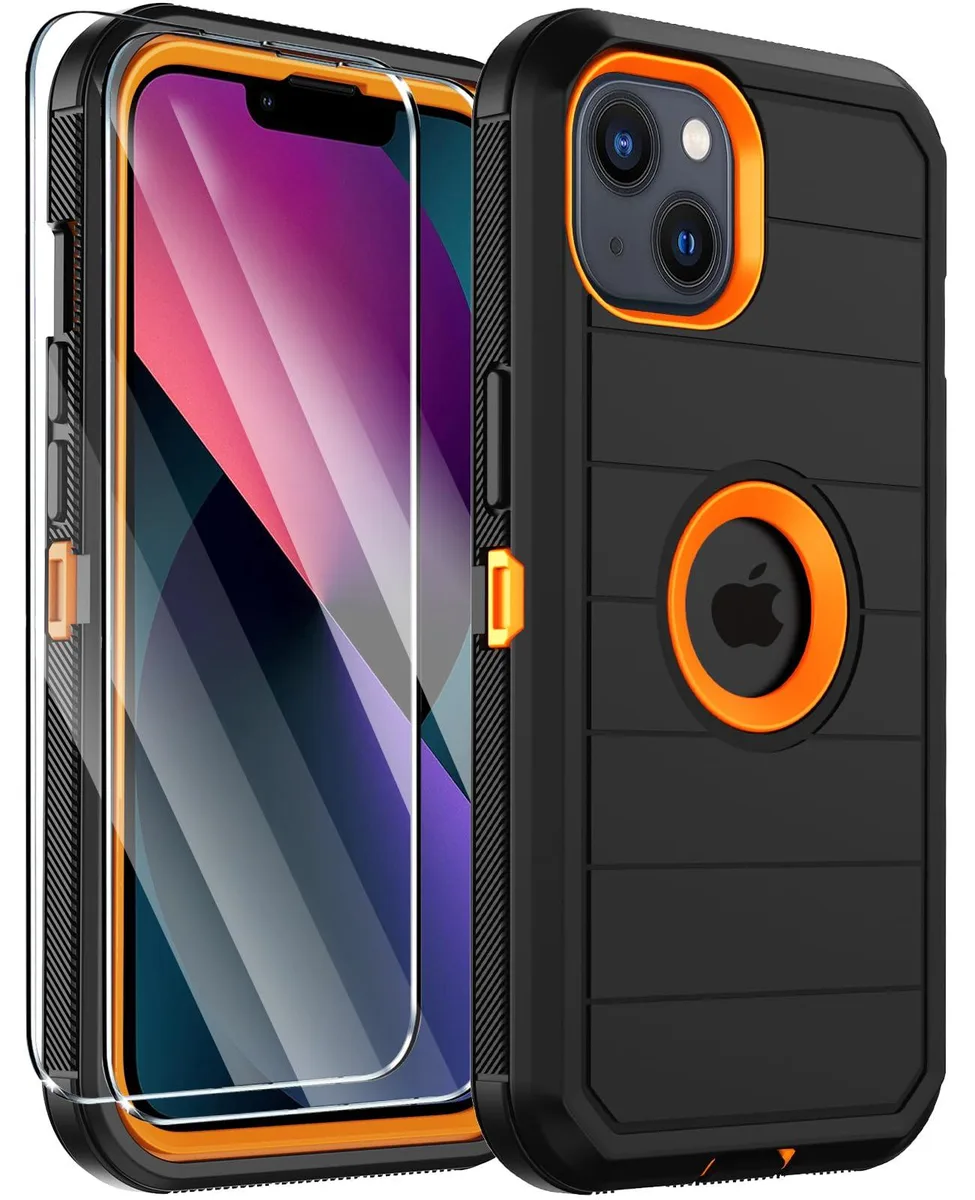  Apple iPhone 14 6.1" 2532x1170 Black Orange Unlocked — product photo