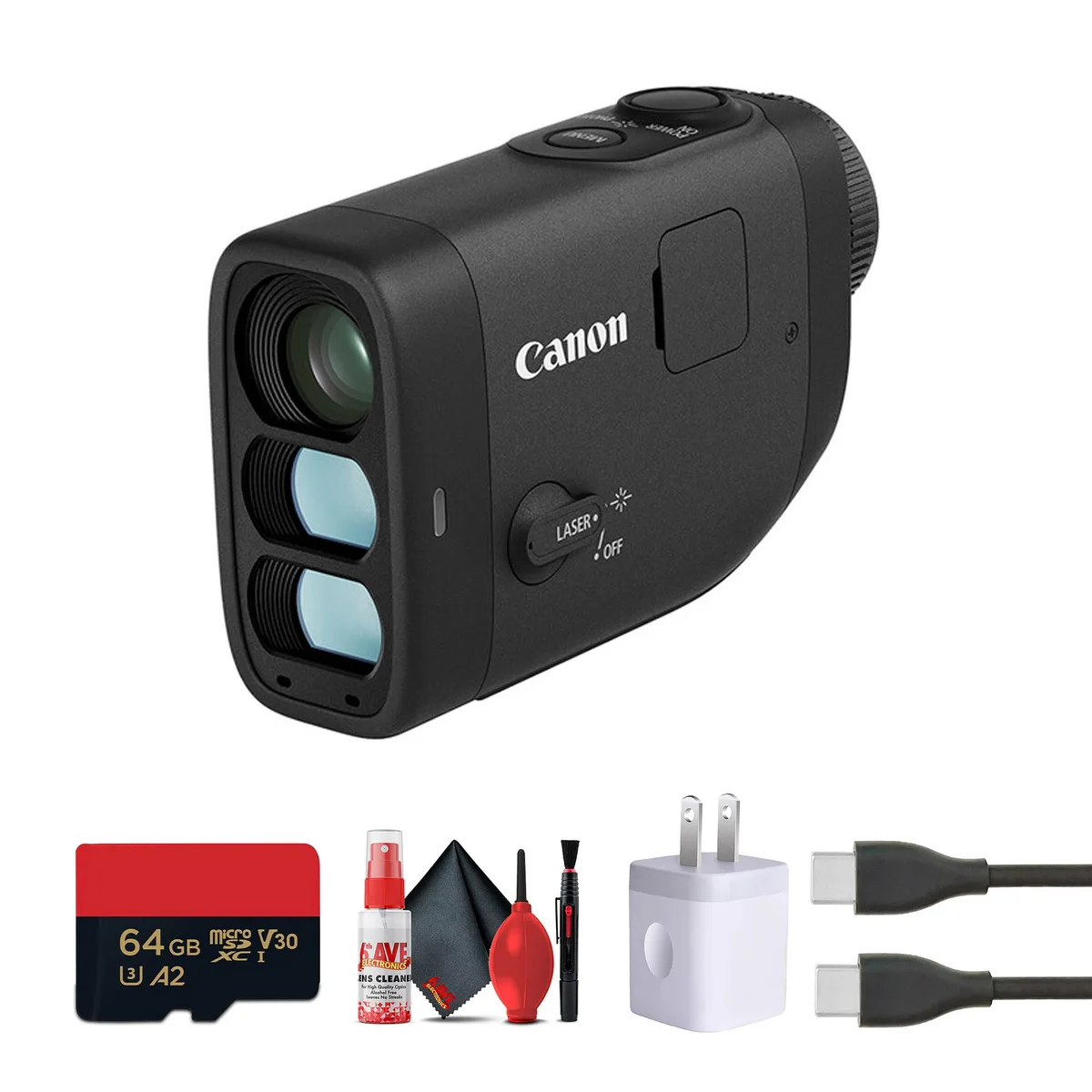 Canon Canon PowerShot GOLF Laser Rangefinder & Camera 6x 12x Zoom 11MP 1080p 800yd Bundle — product photo