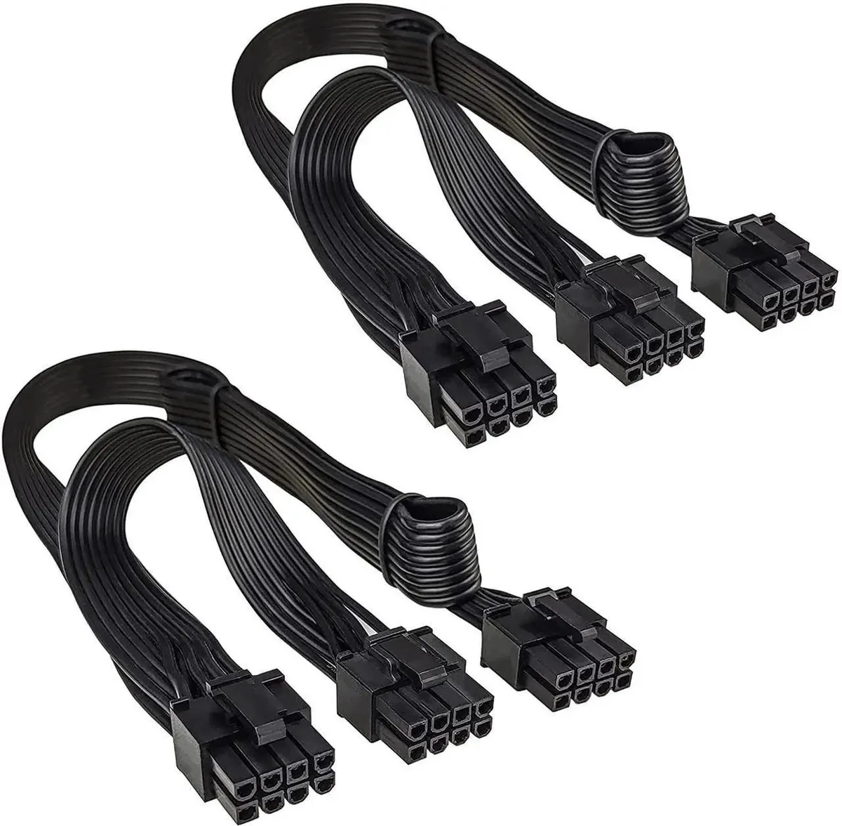 SMUGDESK SMUGDESK EPS/ATX 8Pin to Dual PCIe 8Pin (6+2) GPU Power Cables for Corsair Modular PSU 2Pack 25+10 Inches — product photo