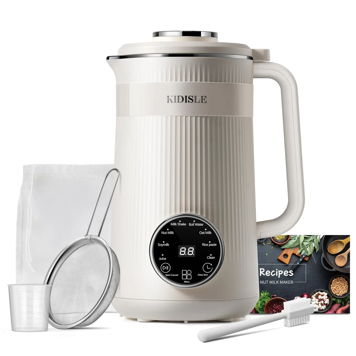  KIDISLE Nut Milk Maker 32oz 10 Speeds 800W Cream — product photo