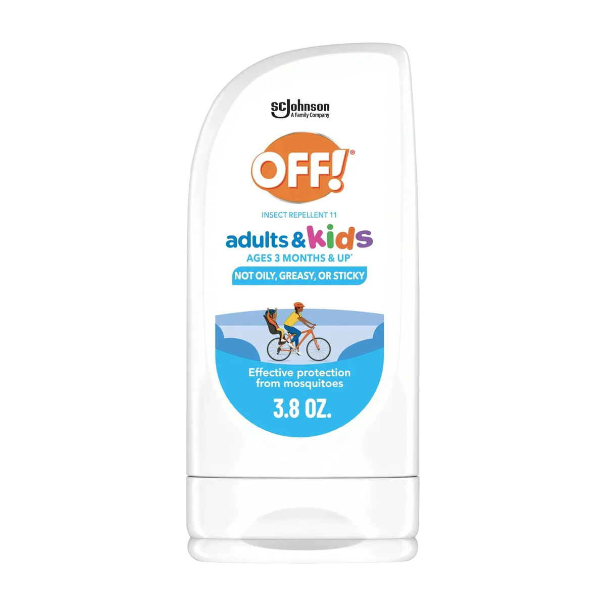 White plastic bottle with flip cap containing 3.8 oz unscented lotion