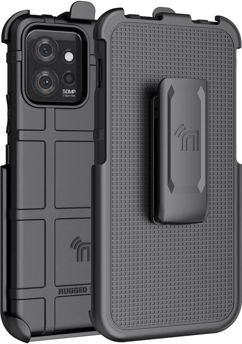 Nakedcellphone Nakedcellphone Special Ops Rugged Shield Case &amp; Holster for Motorola ThinkPhone 2023 - Black — product photo