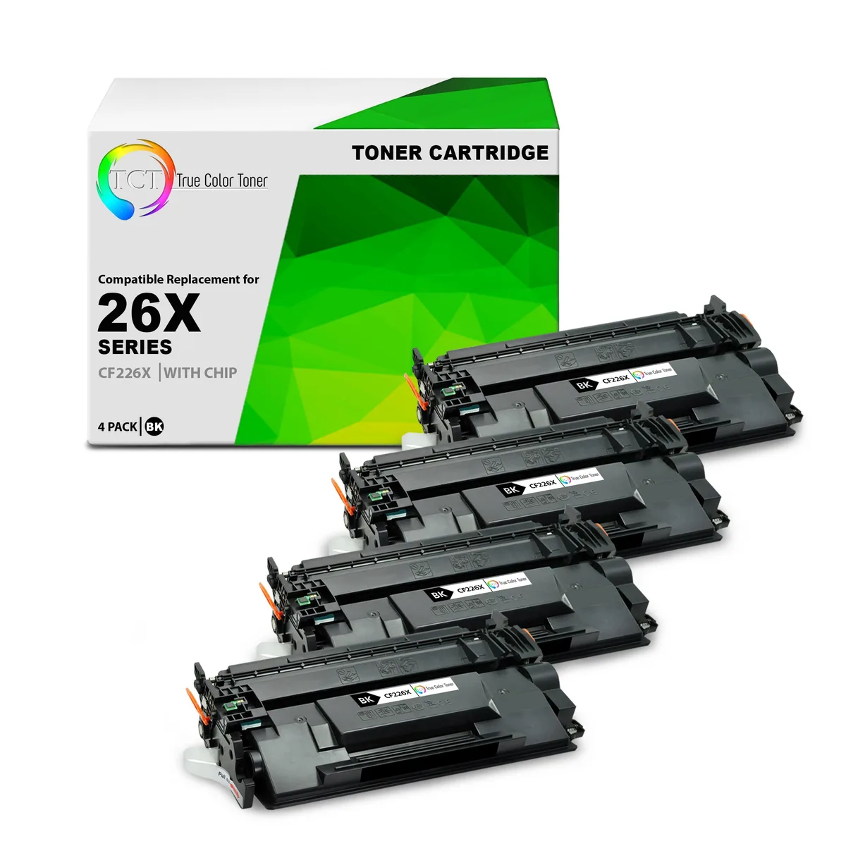 True Color Toner True Color Toner CF226X Black High Yield Toner Cartridge 4 Pack — product photo