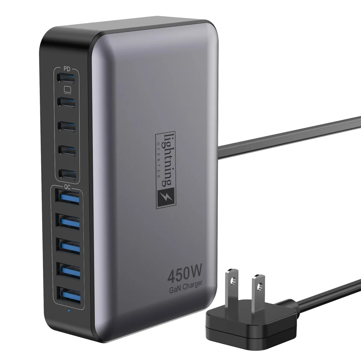  lightning ofertas ZETX200W-U 450W 10-Port USB Charger — product photo