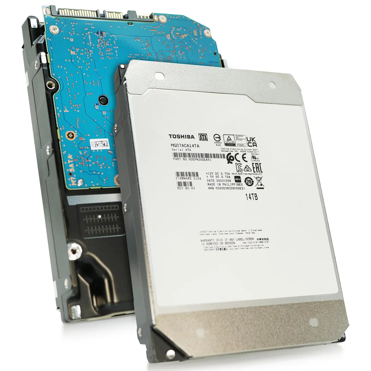 Toshiba Toshiba MG07ACA14TA 14TB 7.2K RPM SATA 3.5in internal hard drive — product photo