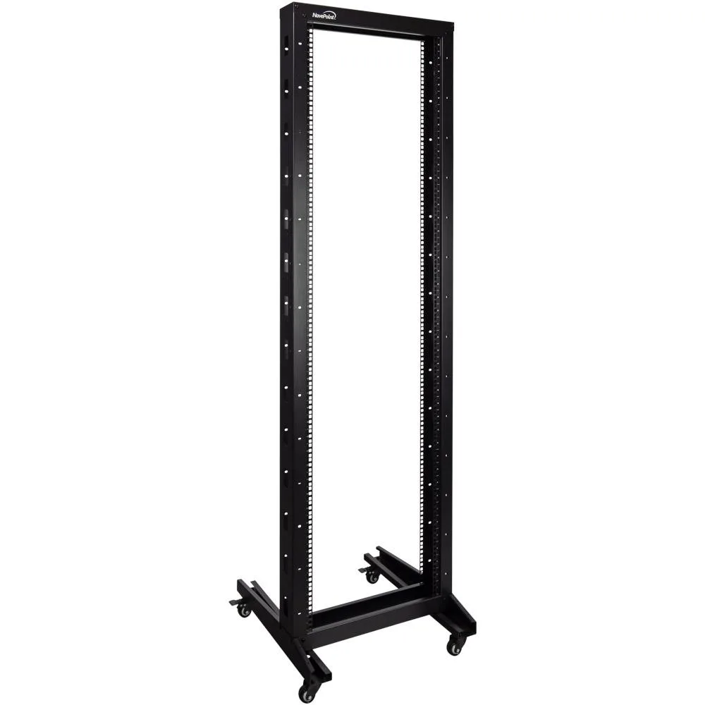 NavePoint NavePoint 19" 42U 2-Post Open Frame Server Rack with Casters — product photo