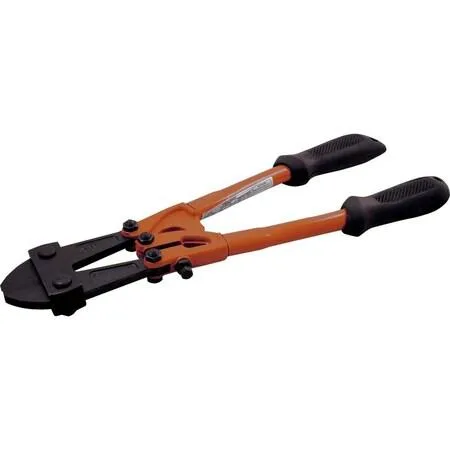 14 inch bolt cutter with tubular steel handles and rubber grips