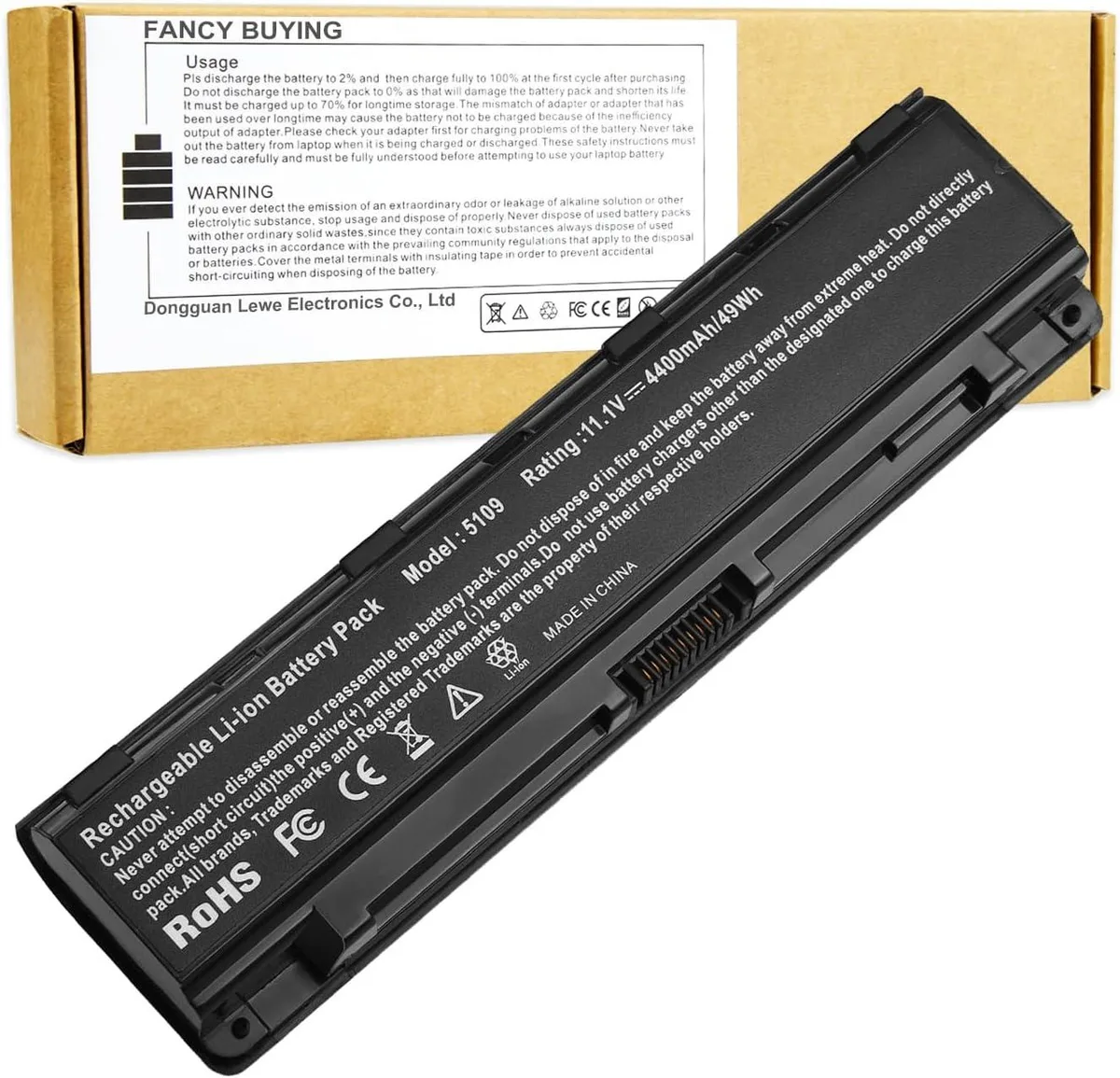 PISKEKAT PISKEKAT 11.1V 4400mAh Li-polymer Battery for Toshiba Satellite C55-A C55D-A S70DT — product photo