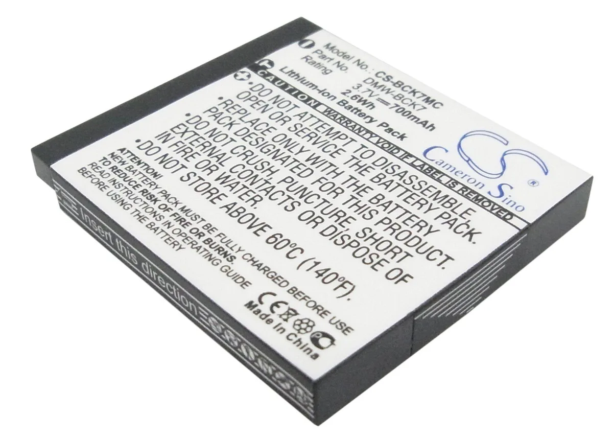 Rectangular lithium-ion battery pack with gold contacts and printed label