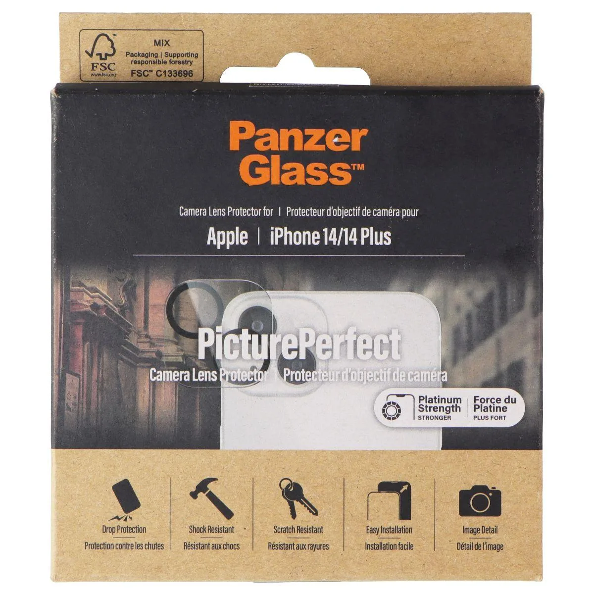 PanzerGlass PanzerGlass PicturePerfect Camera Lens Protector for iPhone 14/14 Plus — product photo