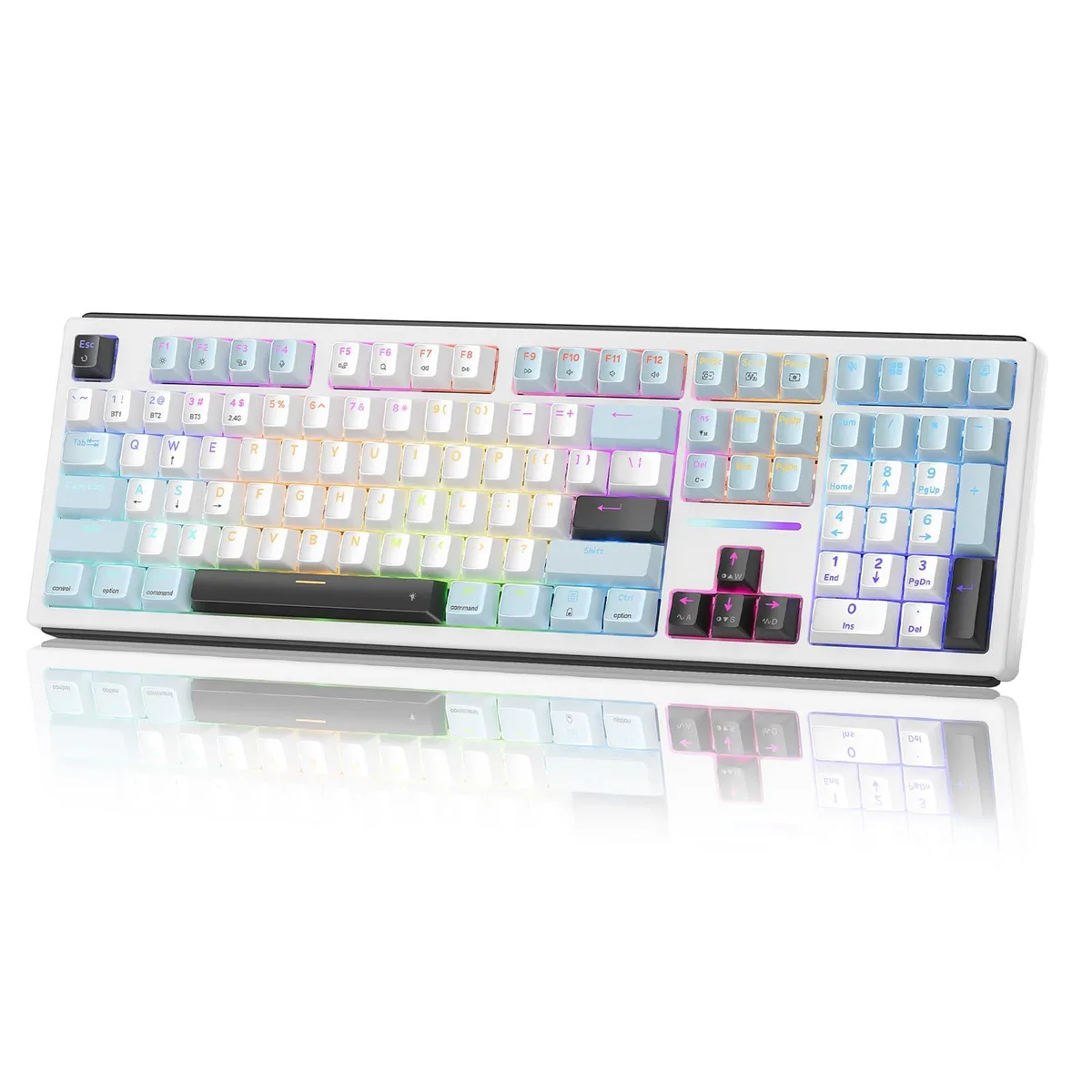  Redragon K771 Blue White 108-key gaming keyboard — product photo