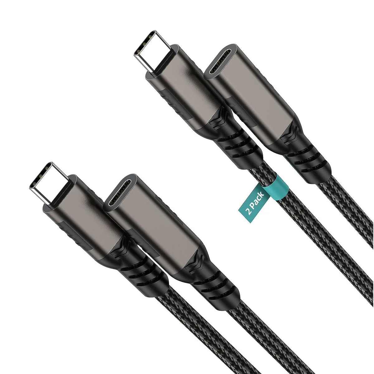 AUBEAMTO AUBEAMTO PQ068 USB-C Extension Cable 6.6ft Male-Female 10Gbps 100W 4K@60Hz — product photo