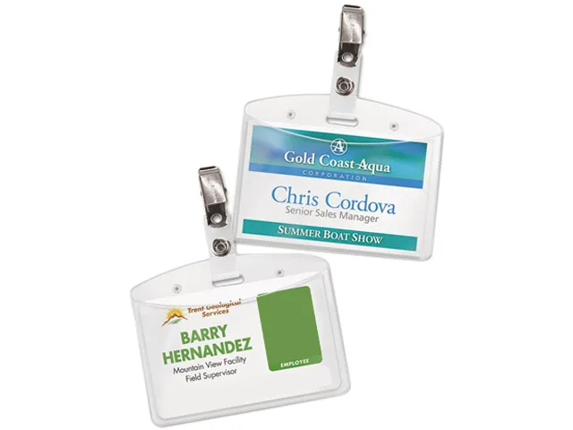 Avery Avery 2921 Horizontal Badge Holder 3.5" x 2.3" Clear 50/Box — product photo