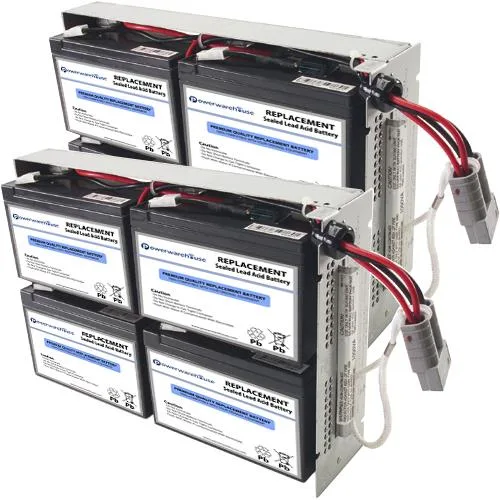 Two black rectangular 12V lead-acid battery cartridges side by side
