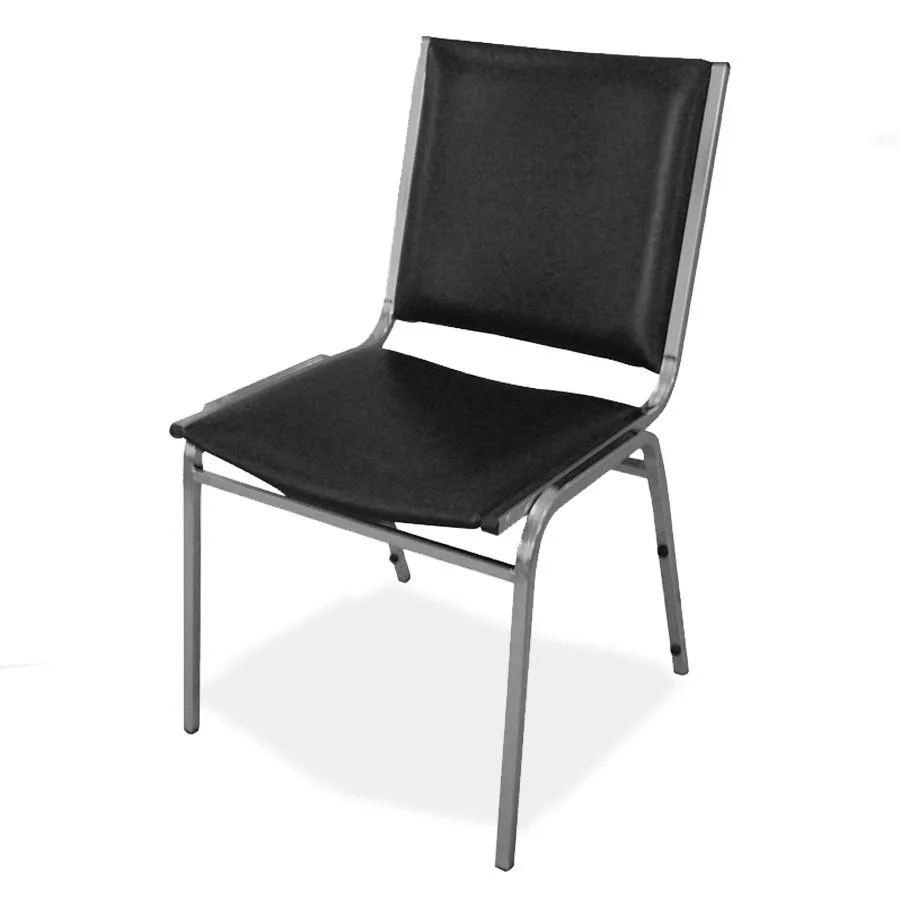 Lorell Lorell 62502 Armless Stacking Chairs 4/CT Black Office Furniture — product photo