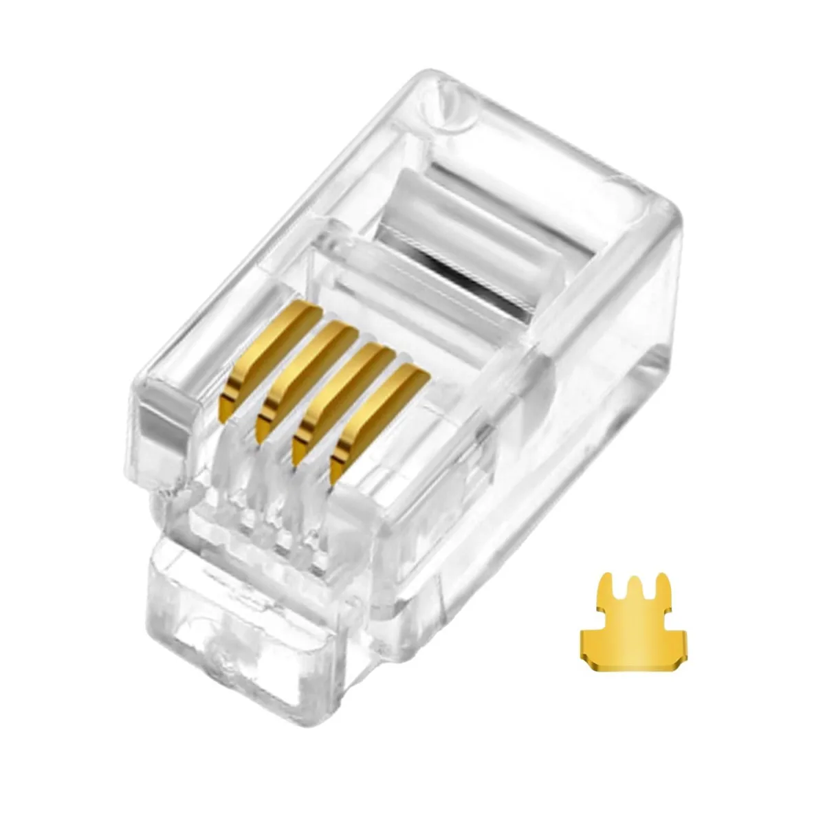  GE R9-4P4C 20-pack 4P4C modular plug connectors phone cable — product photo