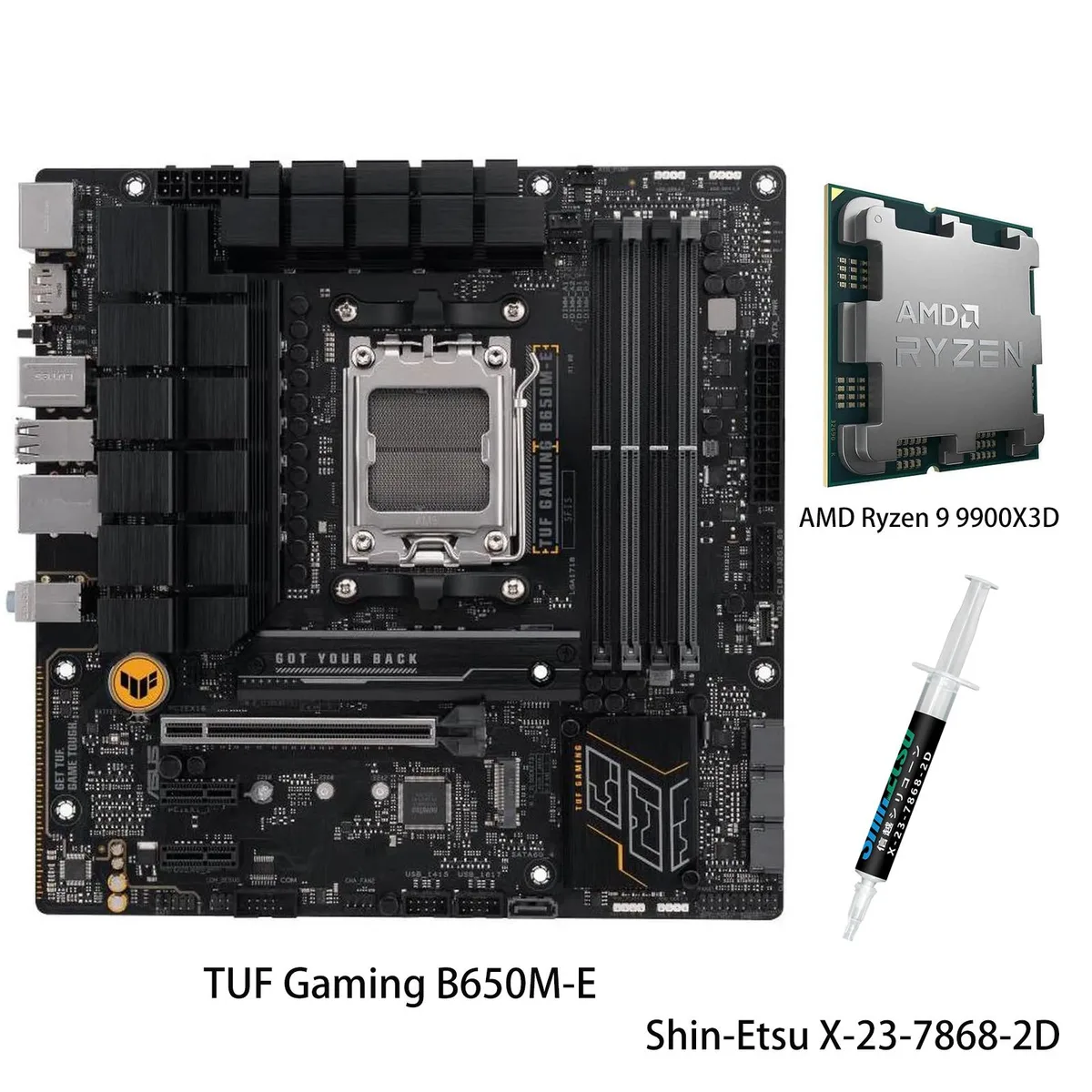 ASUS ASUS TUF Gaming B650M-E + Ryzen 9 9900X3D Combo — product photo