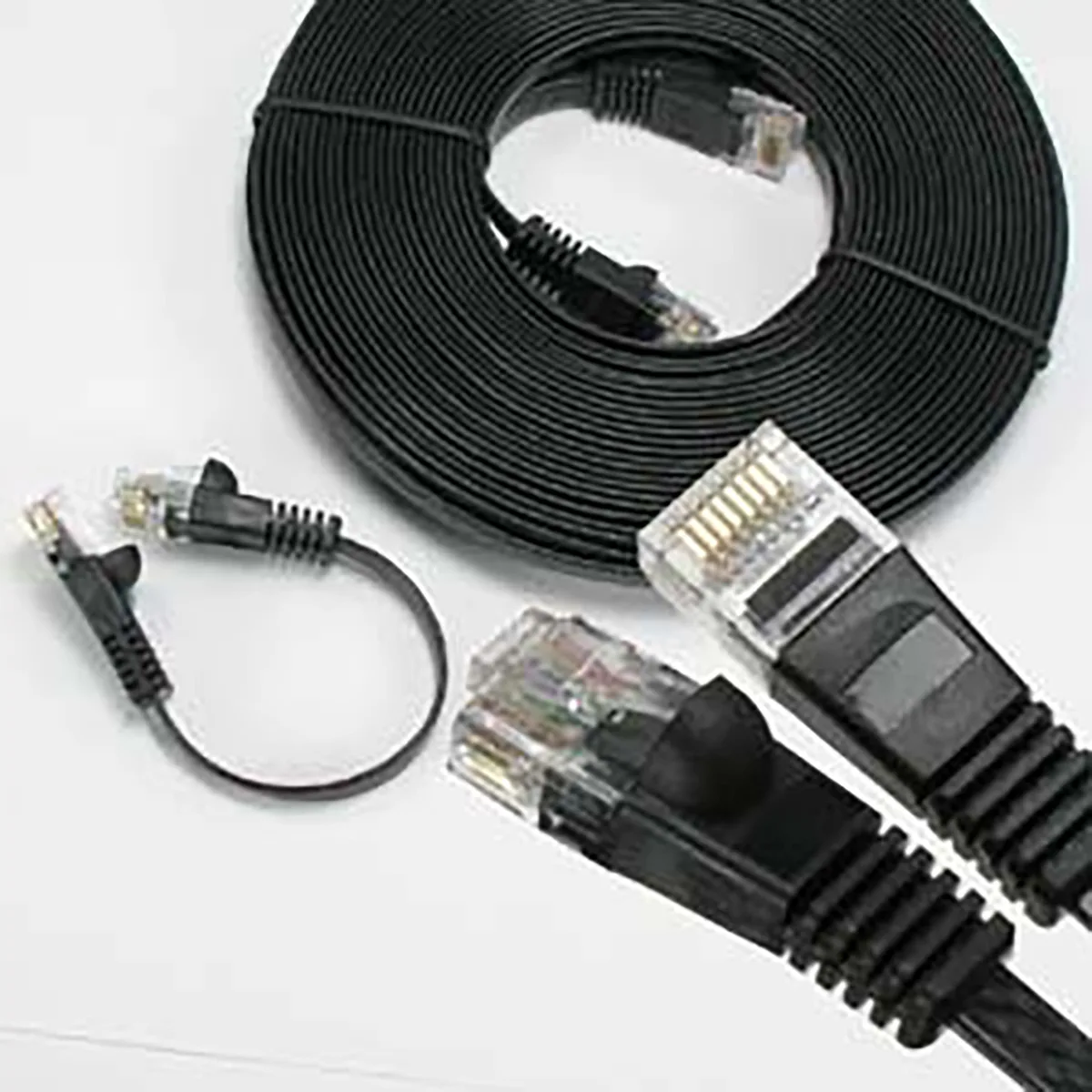 iMBAPrice iMBAPrice Flat Ethernet Cable Cat6 3ft 1.2mm Black — product photo
