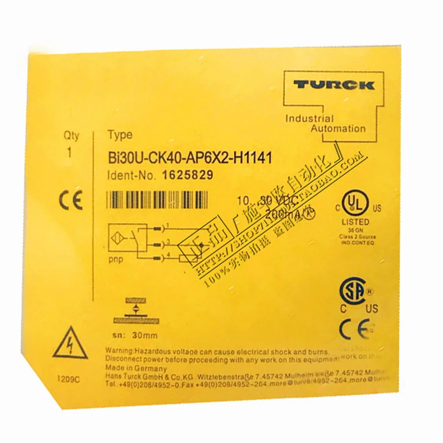 Turck Turck Bi30U-CK40-AP6X2-H1141 inductive sensor PNP — product photo