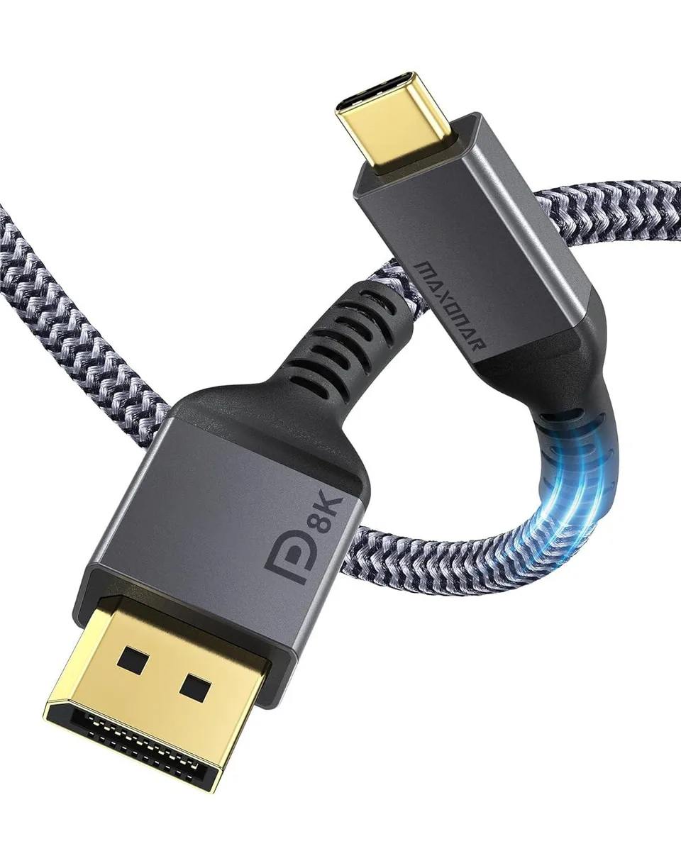 BFKK BFKK USB-C to DisplayPort Cable 6.6ft 8K 60Hz 32.4Gbps HBR3 — product photo