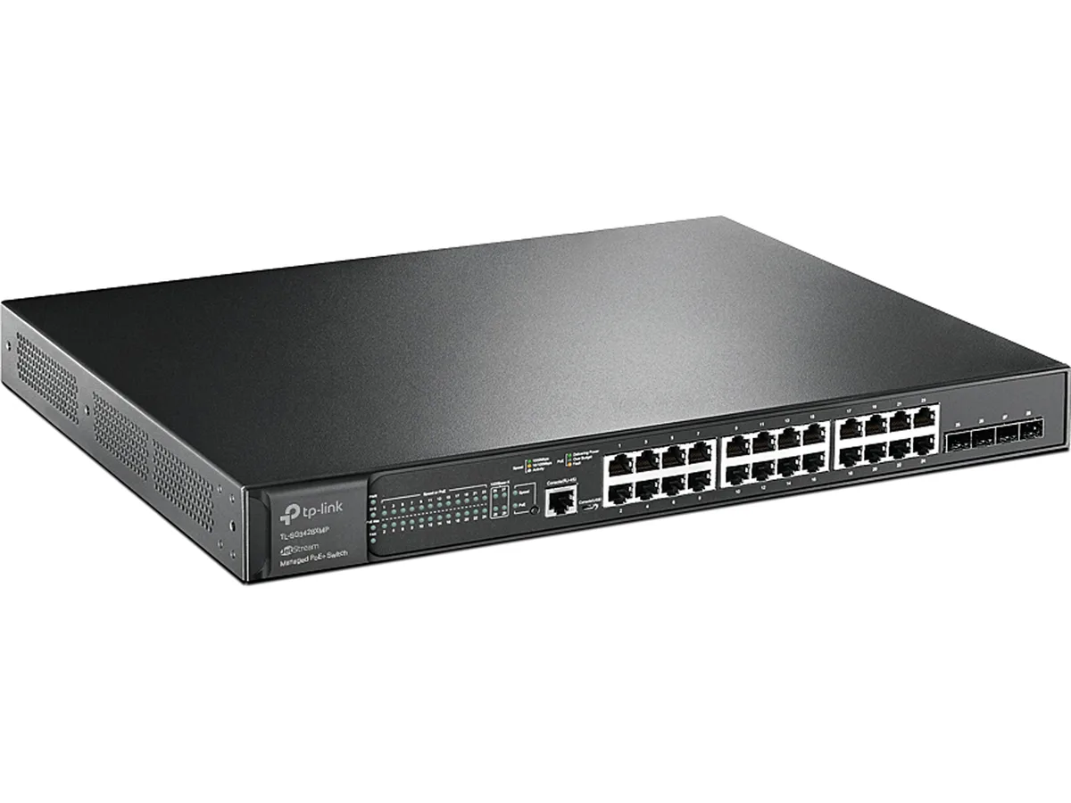 TP-Link TP-Link TL-SG3428XMP 24-port Gigabit PoE+ network switch 384W — product photo