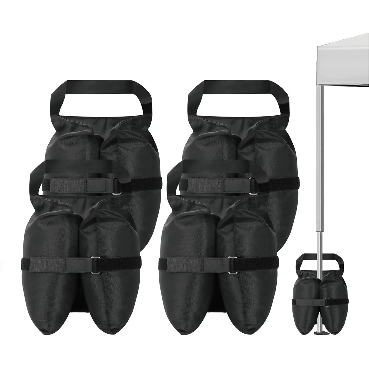  HAZBEN SANGE 140 lbs 4-pack canopy weight bags 420D Oxford black — product photo