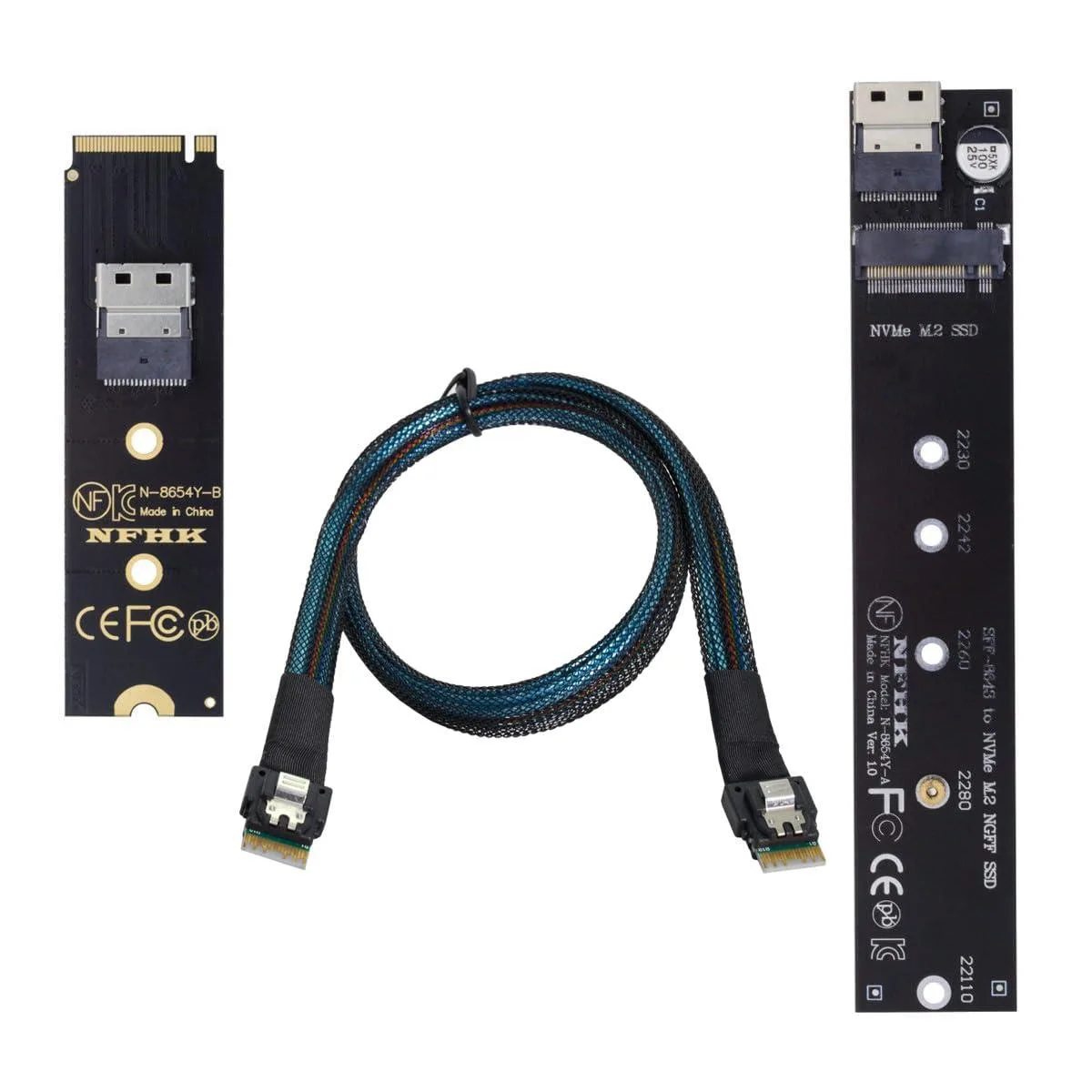 LORDWORLD LORDWORLD M-Key NVME Extension Cable 40cm SFF-8654 2230-22110 — product photo