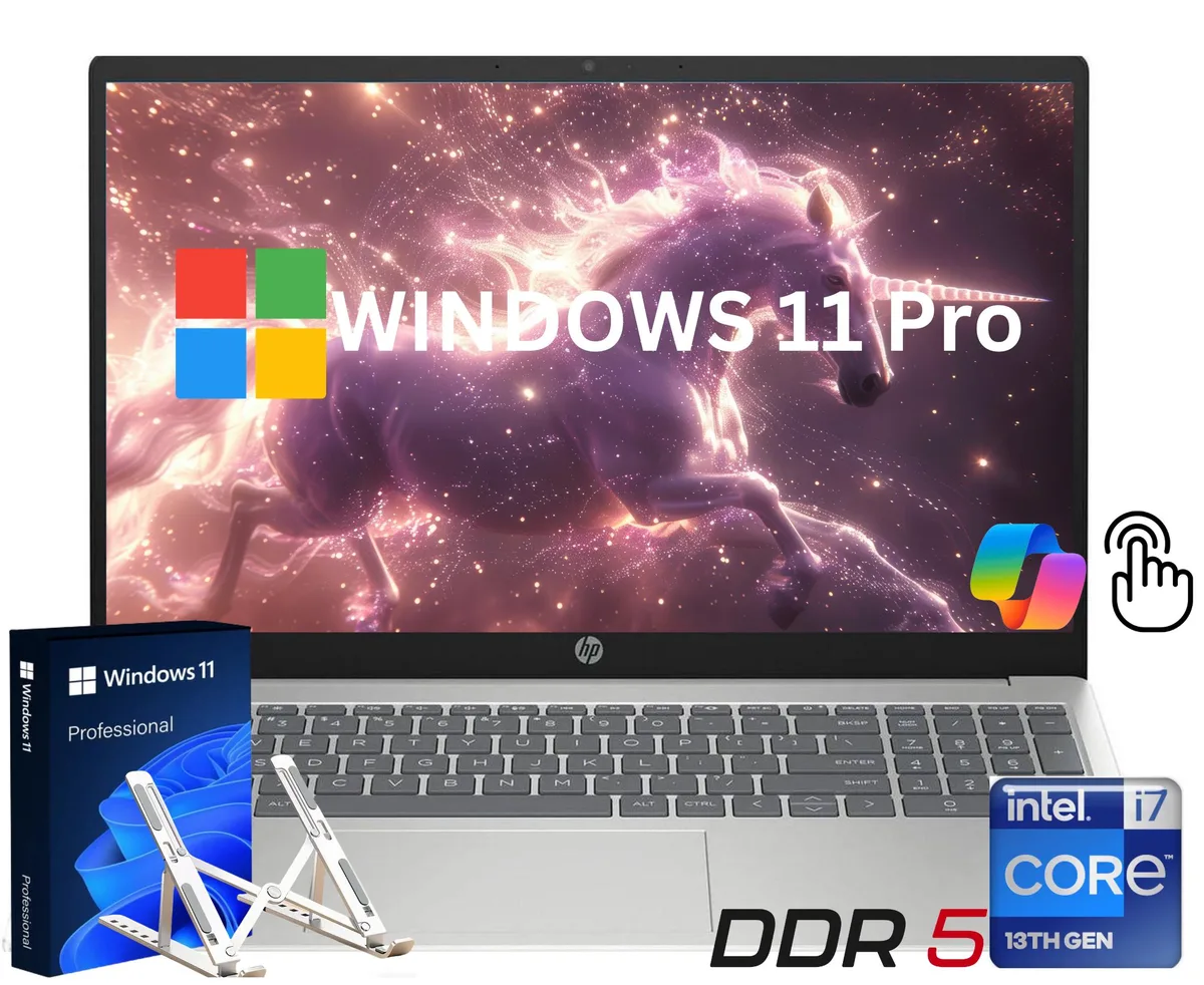 HP HP 15.6" Touchscreen Laptop Core i7-1355U 16GB DDR5 1TB SSD Windows 11 Pro Silver — product photo