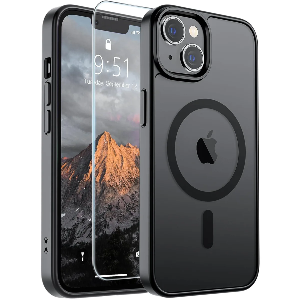  SUPFINE Magnetic Case iPhone 14 Plus 15 Plus Black — product photo