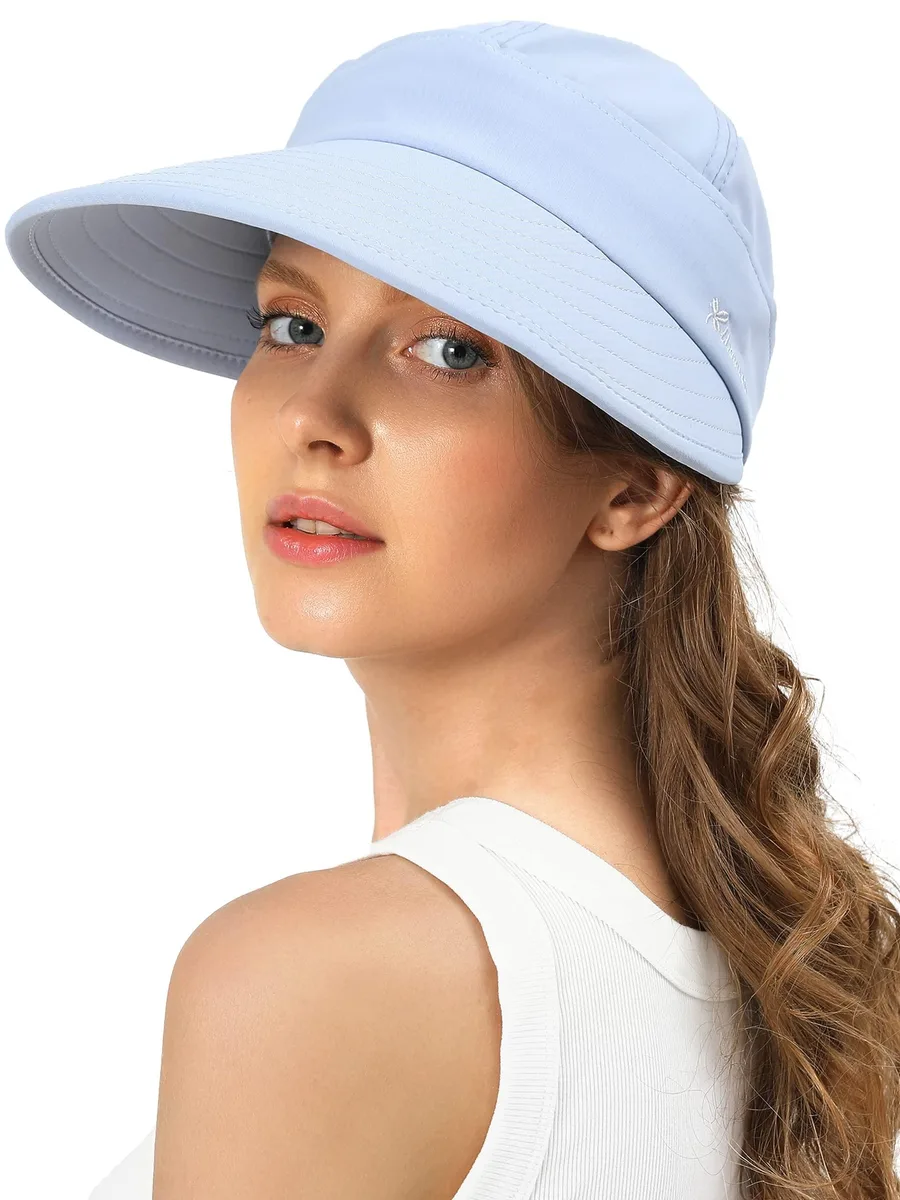  Rulala Fancy Sun Visor Women Hat Dual Purpose Black — product photo