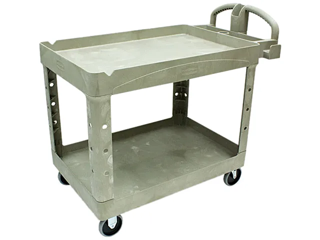 Rubbermaid Commercial Rubbermaid Commercial 452088BG 2-Shelf Utility Cart 500 lb Beige — product photo