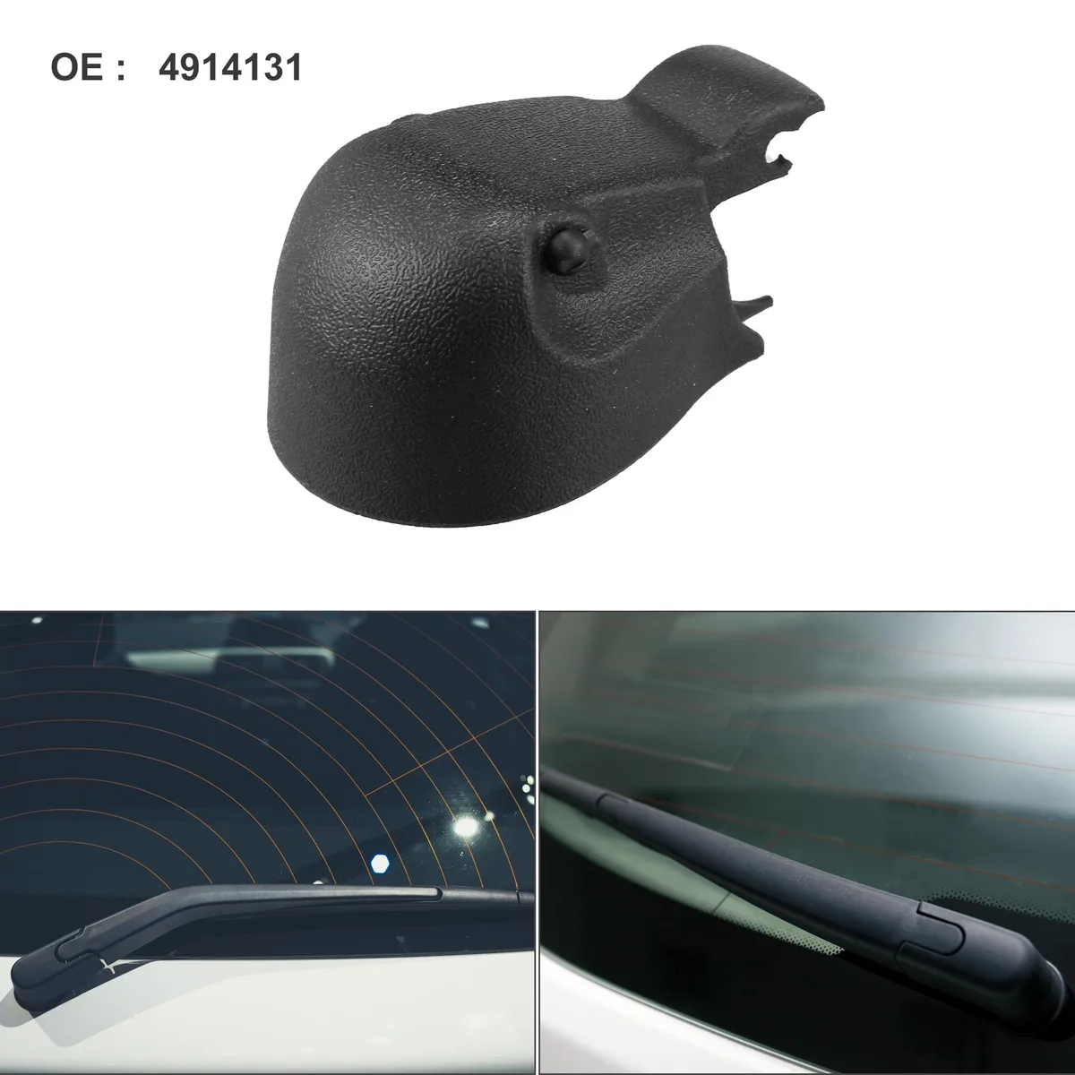 Unique-Bargains Unique-Bargains Rear Wiper Arm Nut Cover Cap Saab 9-5 1999-2005 Black — product photo