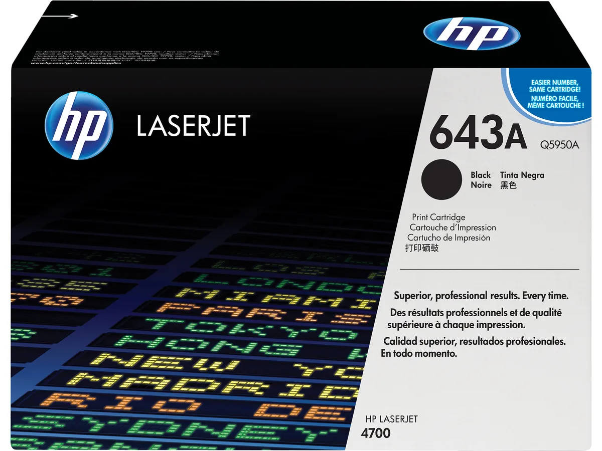 HP HP Q5950A (643A) Black Toner Cartridge 11000 Pages — product photo