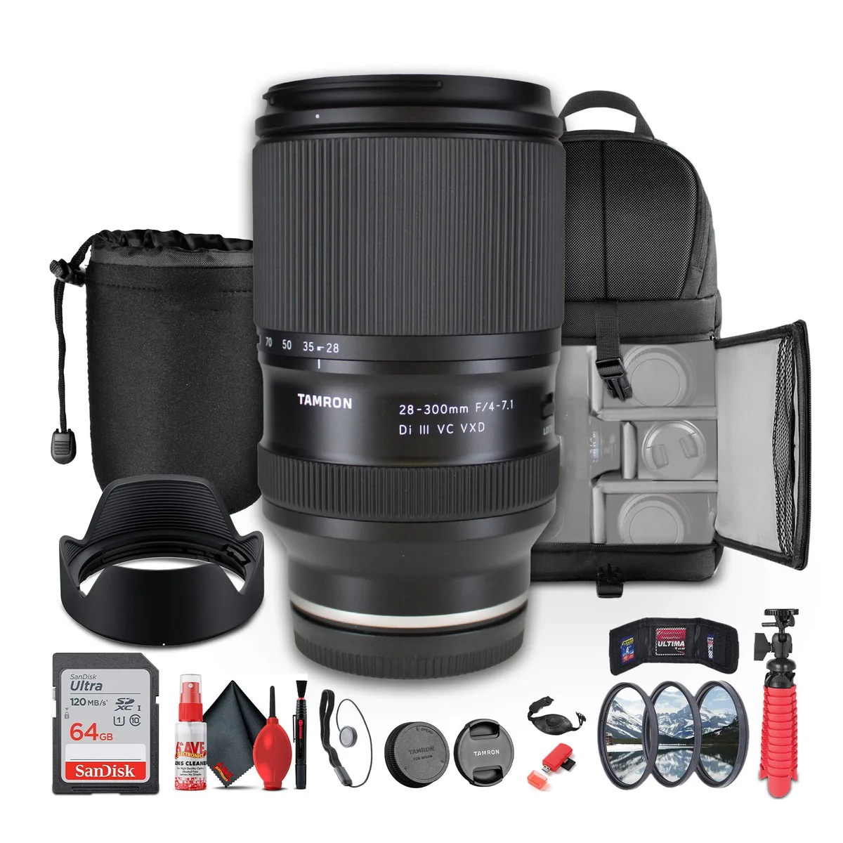 Tamron Tamron 28-300mm f/4-7.1 Di III VC VXD Lens Bundle — product photo