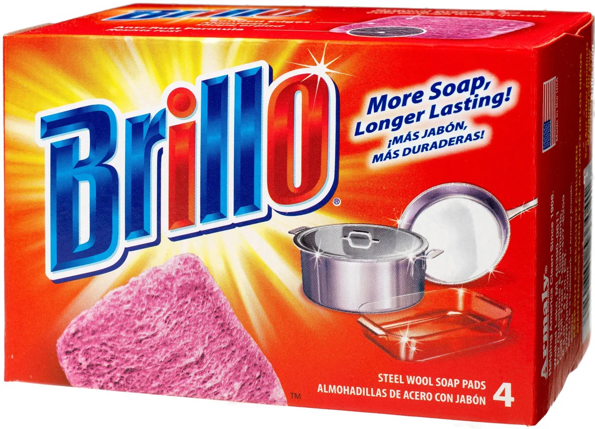 Metra Brillo Steel Wool Soap Pads Lemon 4 Count — product photo