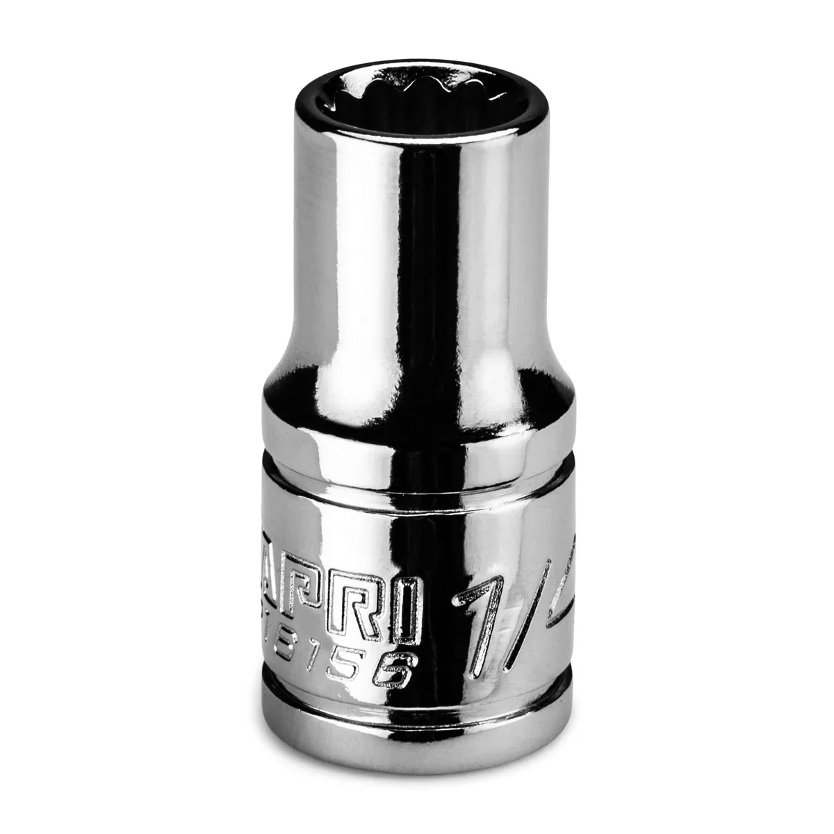 DeWalt 1/4 inch drive shallow socket, 12-point, chrome finish