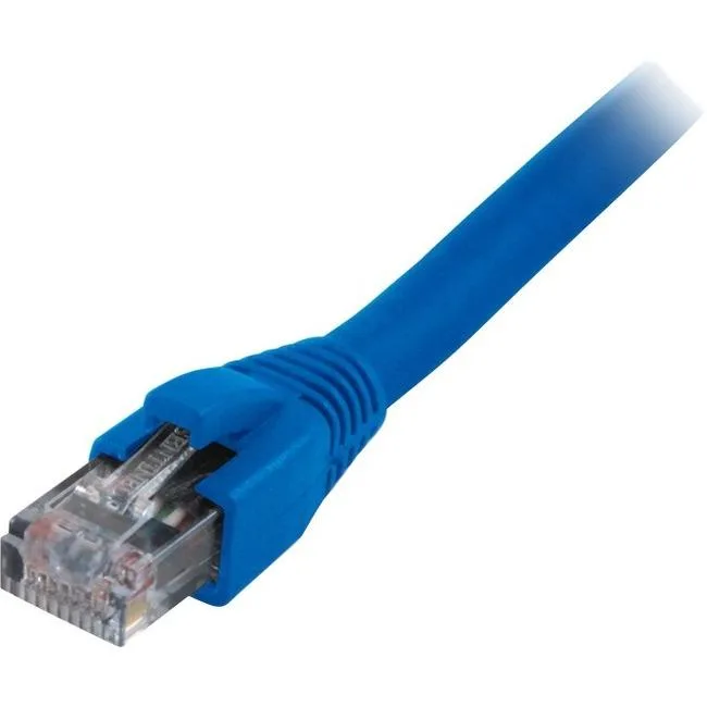 Blue shielded Cat6 Ethernet cable 35 ft with snagless RJ45 connectors
