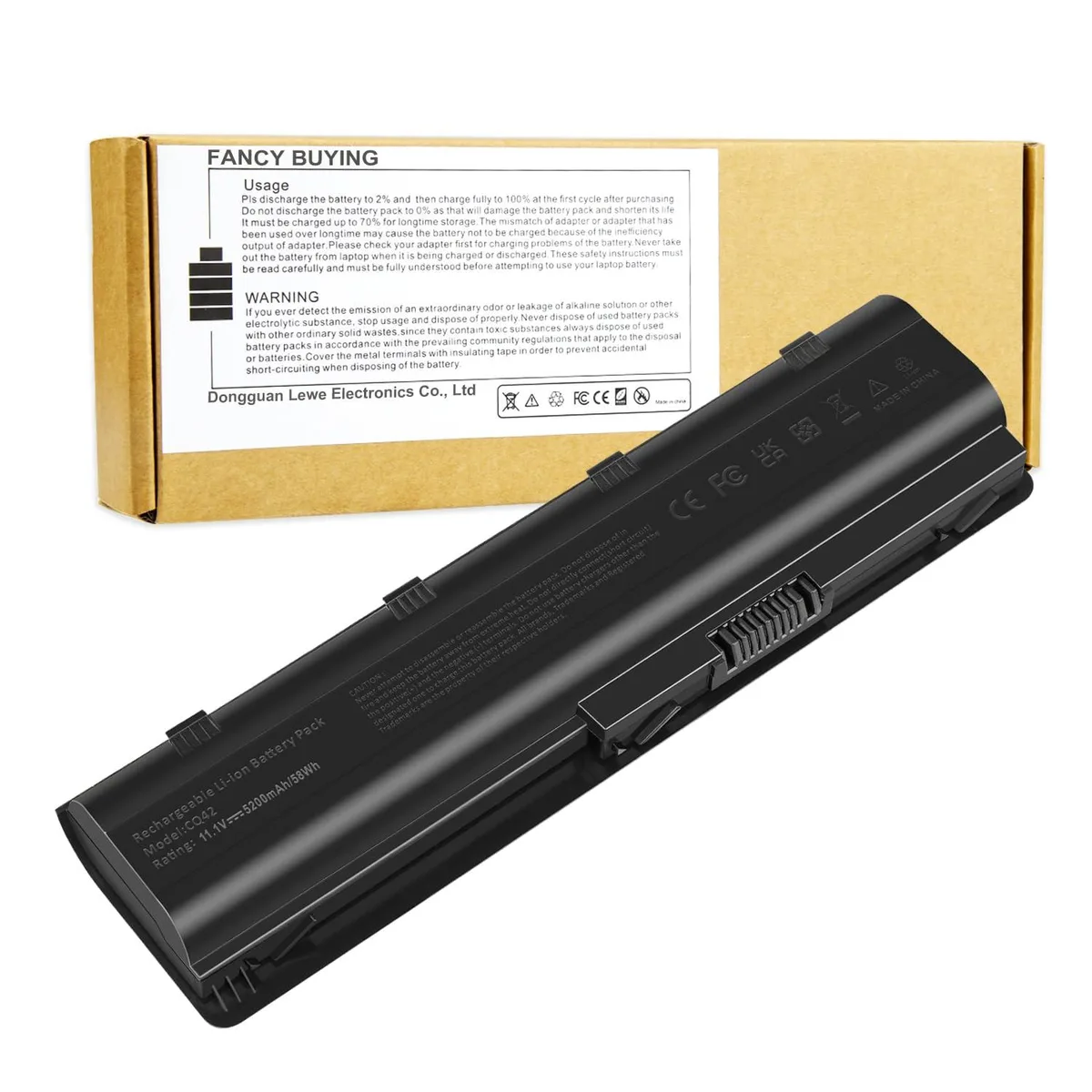  2-Power CQ42 6-cell 5200mAh 11.1V Li-ion laptop battery — product photo