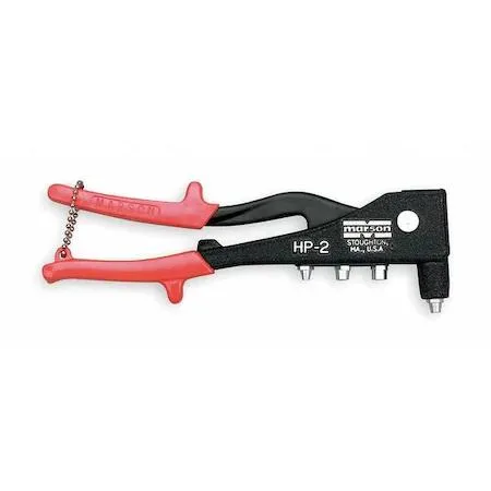 Marson HP-2 hand riveter aluminium body rubber grip angled head 12 in overall length