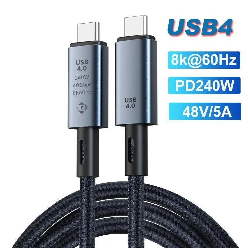 WRIARICH WRIARICH USB4 Cable 0.5m 40Gbps 240W 8K@60Hz Grey — product photo