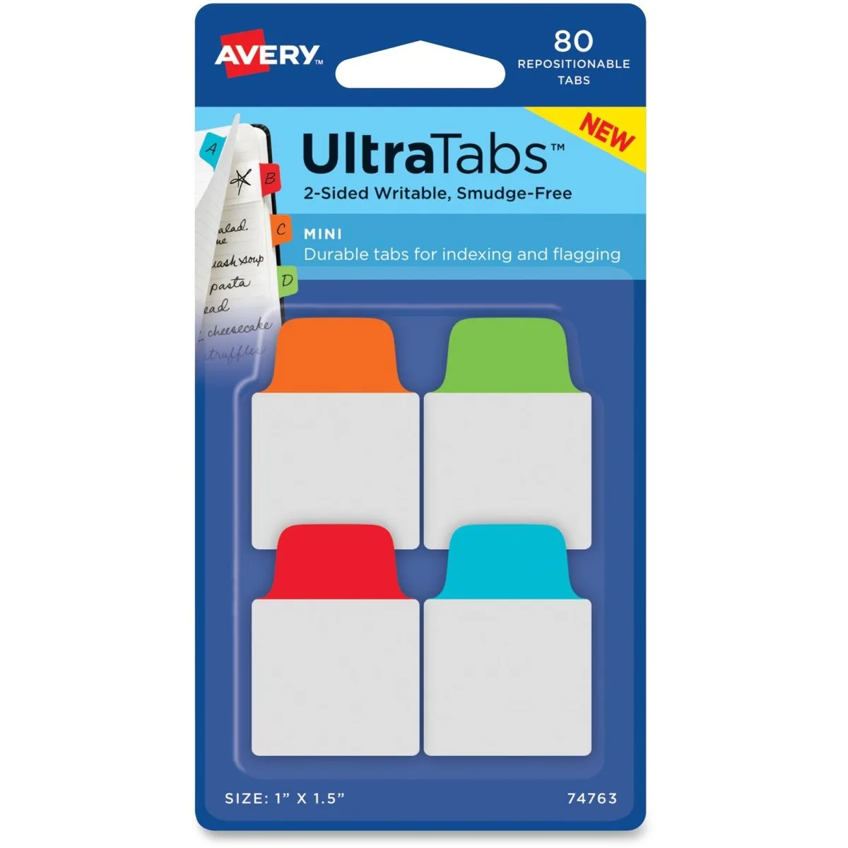 Avery Avery 74763 Ultra Mini Tabs Index Dividers 80 Pack — product photo
