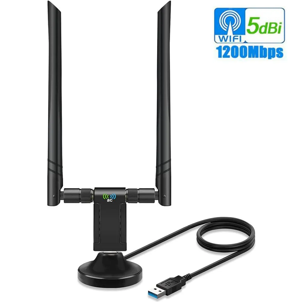 Teamyo Teamyo AC1200 USB 3.0 Dual Band Wi-Fi Adapter with Dual 5dBi Antennas — product photo