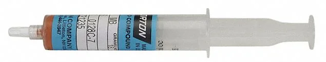 Orange 18g diamond lapping compound in plastic syringe