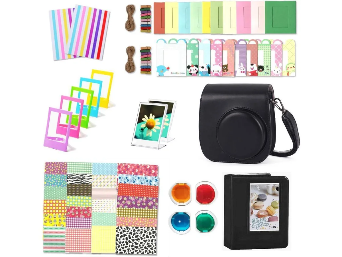 BONAEVER BONAEVER Instax Mini 11 Accessories Kit with Case Album Frames Stickers Blue — product photo