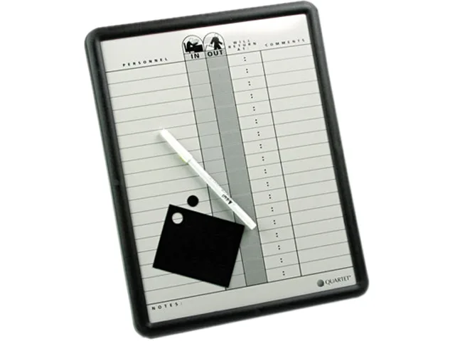 Quartet Quartet 750 Employee In/Out Board 11 x 14 Porcelain 18 Employees — productfoto