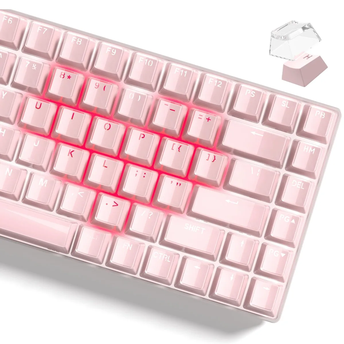 Womier Womier Lusterfly Jelly Keycaps Pink 118 Keys OEM Profile — product photo